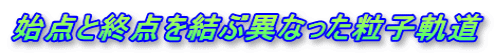 始点と終点を結ぶ異なった粒子軌道